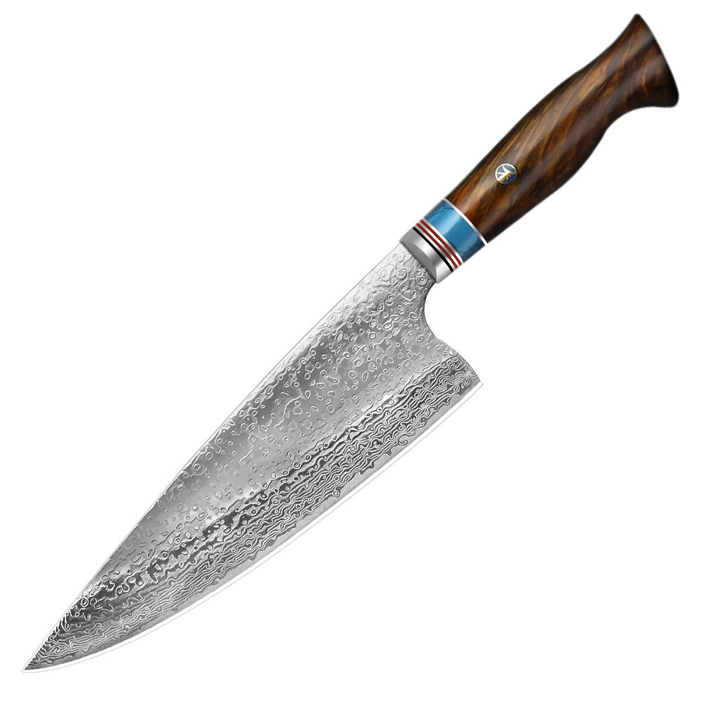 Damascus Steel Chef's Knife - 21 Inch Kitchen Slicing Knife with VG10 Steel