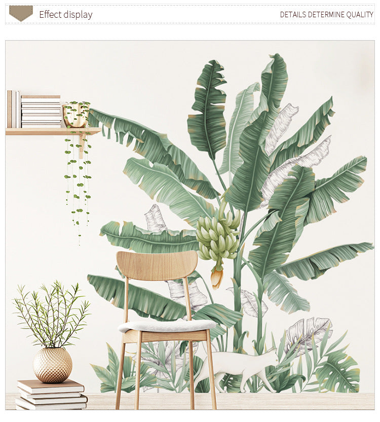 Pastoral Plant Wallpaper Wall Sticker for Bedroom Decor - PVC