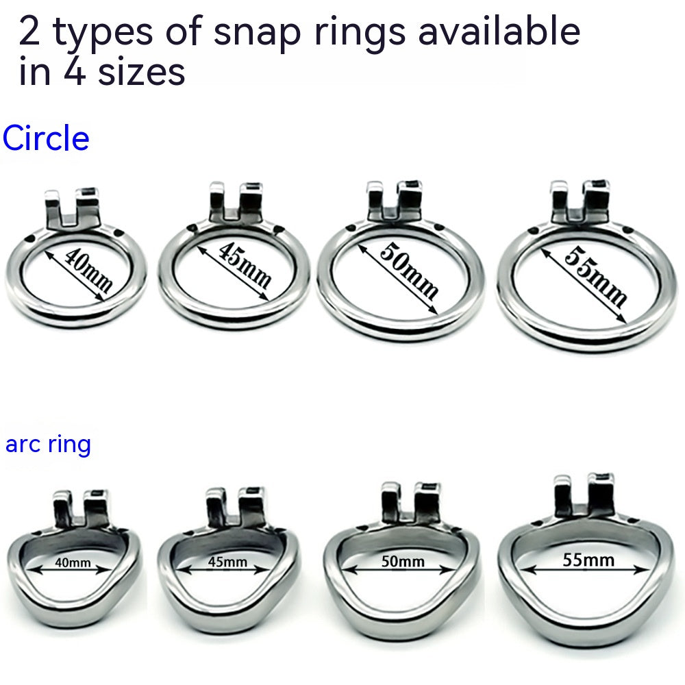 Stainless Steel Chastity Lock with Anti-Escape Features - Multiple Sizes