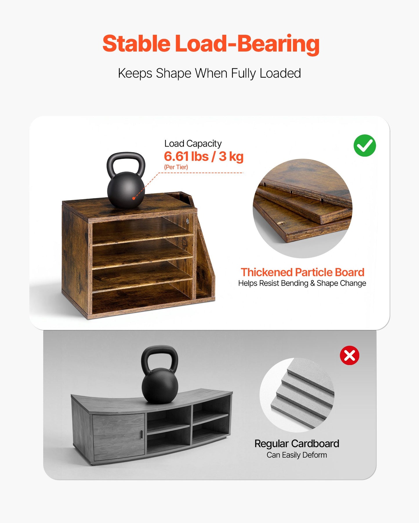 Wooden Literature Organizer with 4 Compartments and Side Storage - Office Desk File and Document Organizer