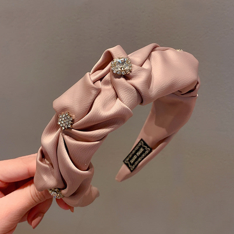 High Headband Women’s Hair Accessory with Crystal Mosaic - Multiple Colors