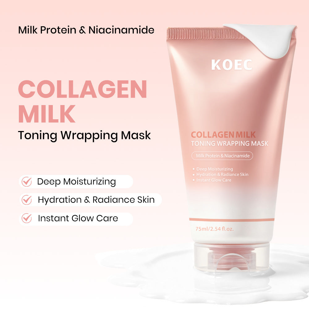 Milk Peel-Off Facial Mask with Collagen and Microneedle - Skin Care Tool