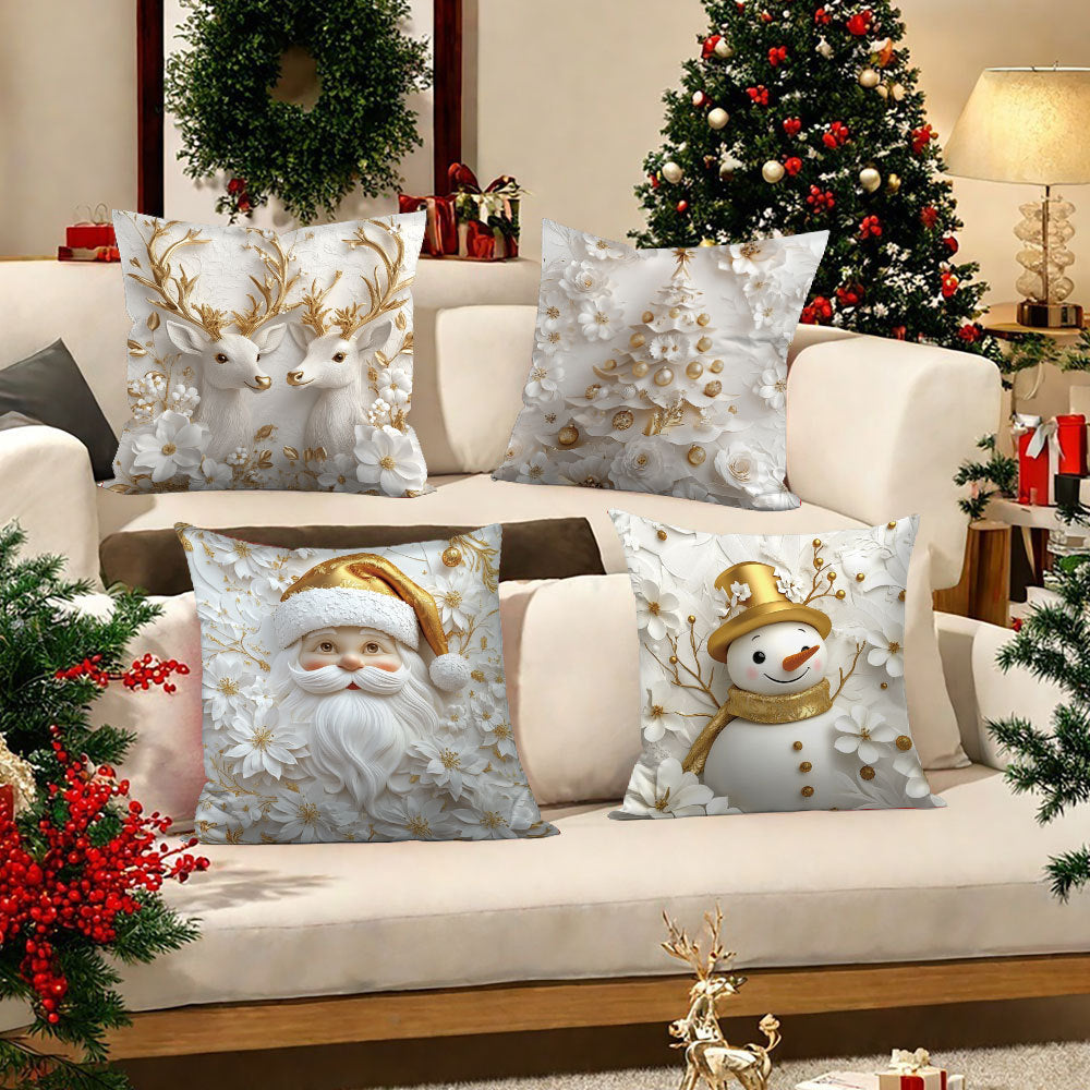 European Style Christmas Decorative Pillow Cover 45x45cm Home Decor Cushion