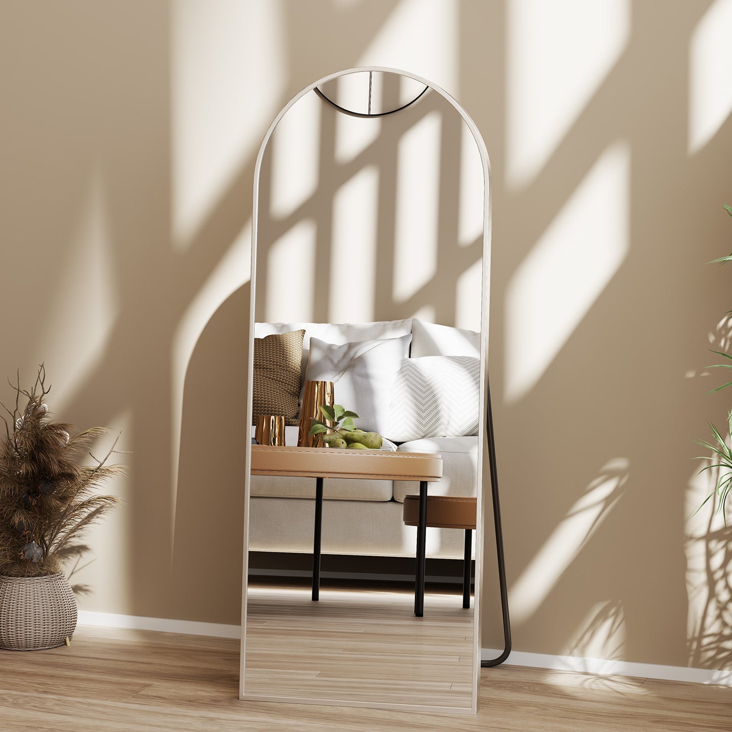 Arched Full Length Floor Mirror - Standing, Leaning or Wall Mounted