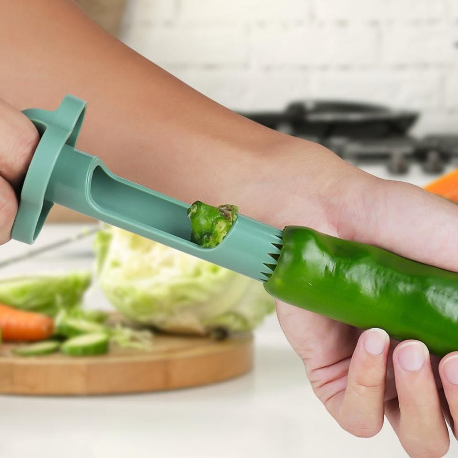 2-in-1 Pepper Seed Corer & Deseeder Tool - White