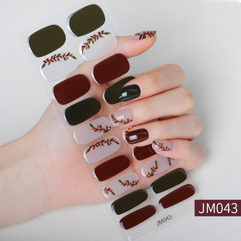 Waterproof Durable Semi-Curing Gel Nail Sticker Set for Nail Art