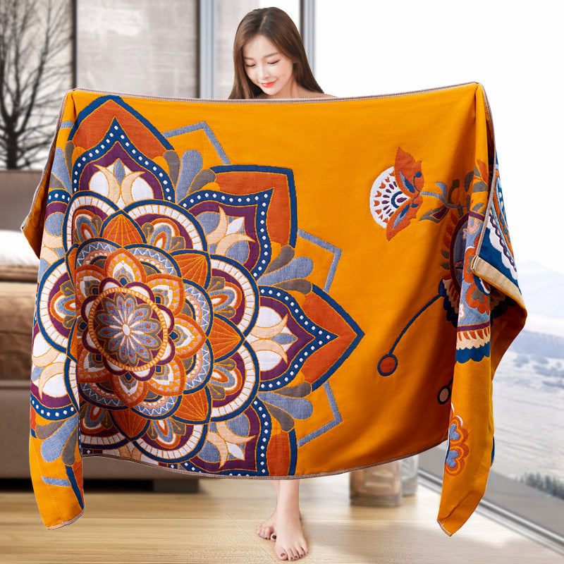 Pure Cotton Large Bath Towel - Oversized Home & Garden Towels 80x160cm
