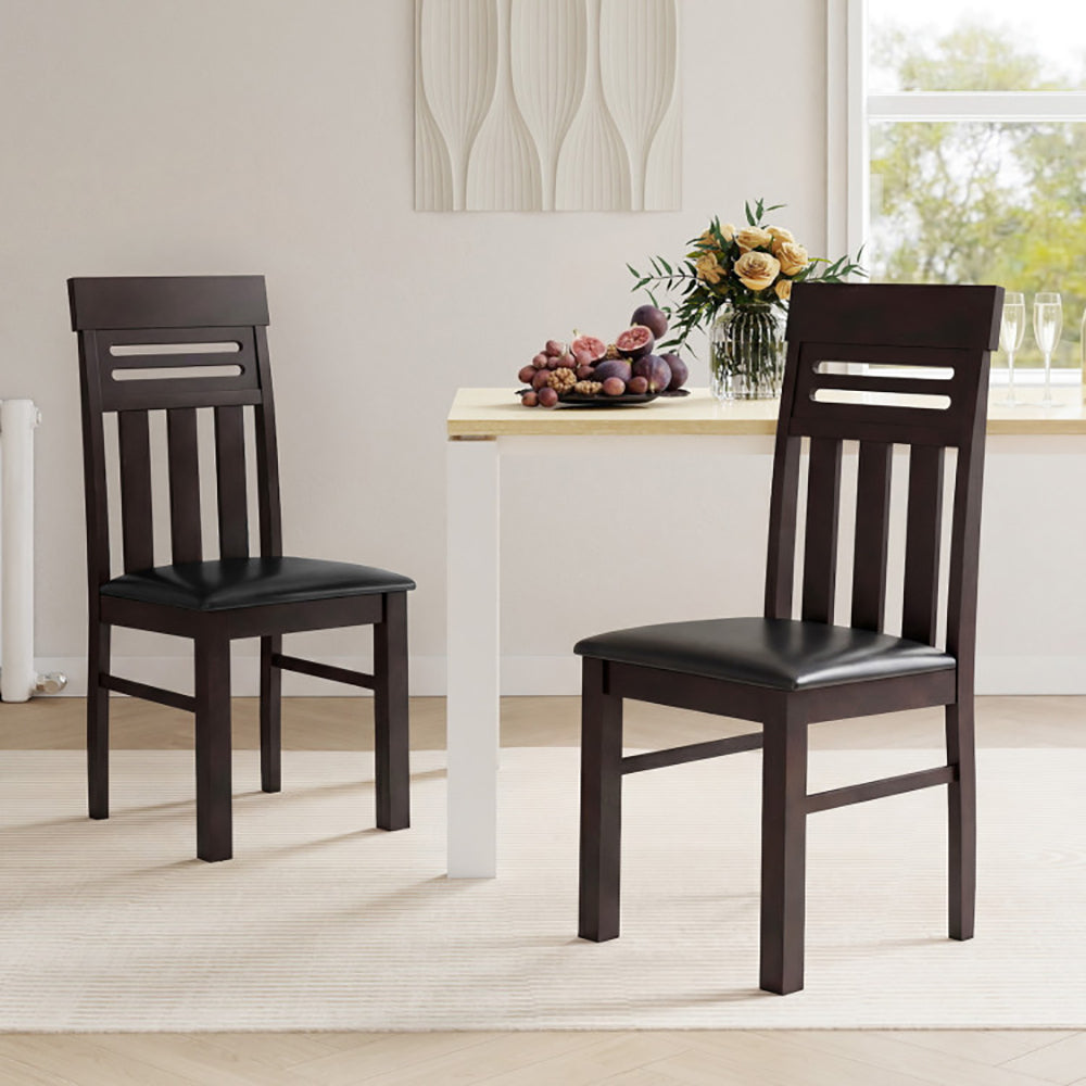 Dining Chairs High Back Room Set Of 2 PU Leather Up 330 Lbs For