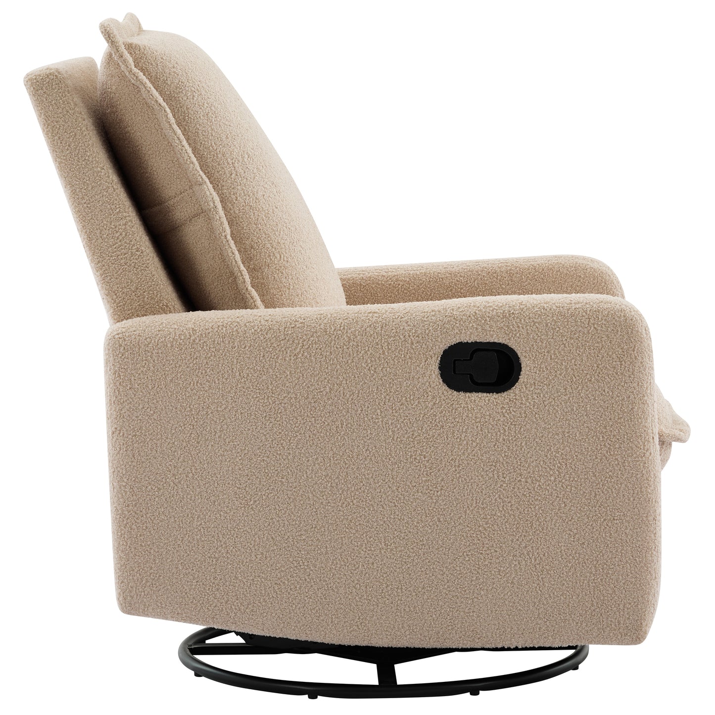 Swivel Rocker Recliner Chair - Teddy Fleece Oatmeal