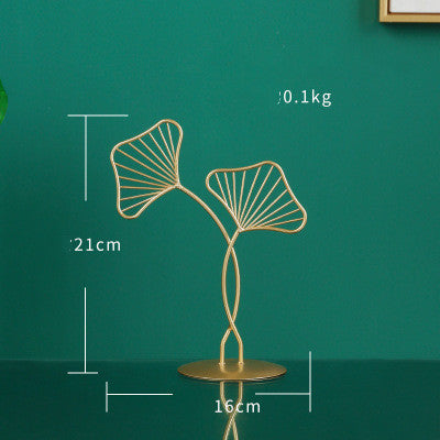 Modern Nordic Gold Circle Metal Table Ornament for Home Decor