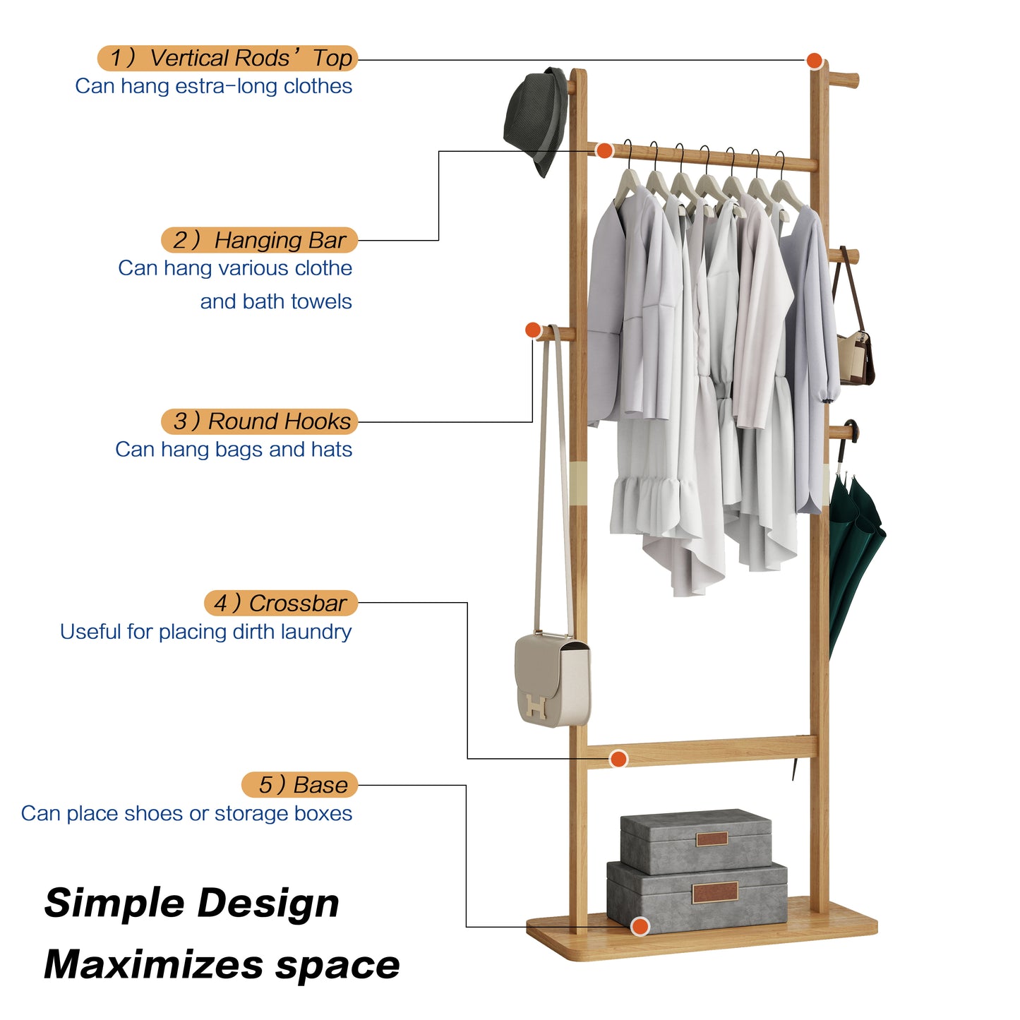 Solid Wood Hanger Set 23.6X11X71 Inches. This Product Is Made Of