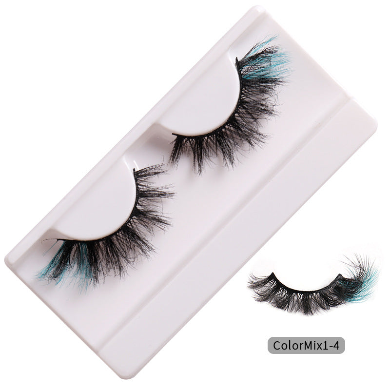 High Color Fried Curly False Eyelashes - Thick, Natural-Look Style