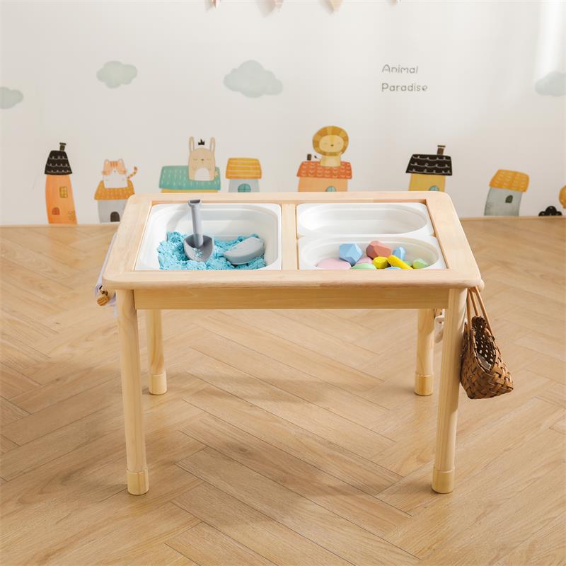 Solid Wood Children's Sensory Play Table - Pine Kids Activity Table