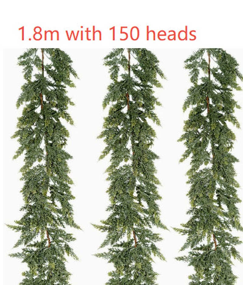 Thickened Cedar Rattan Christmas Decorations Pine and Cypress Set