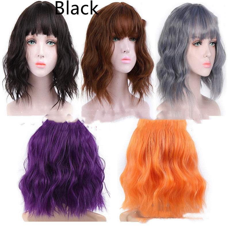High Temperature Silk Hair Wrap - Curly Short Twist Headgear for Women