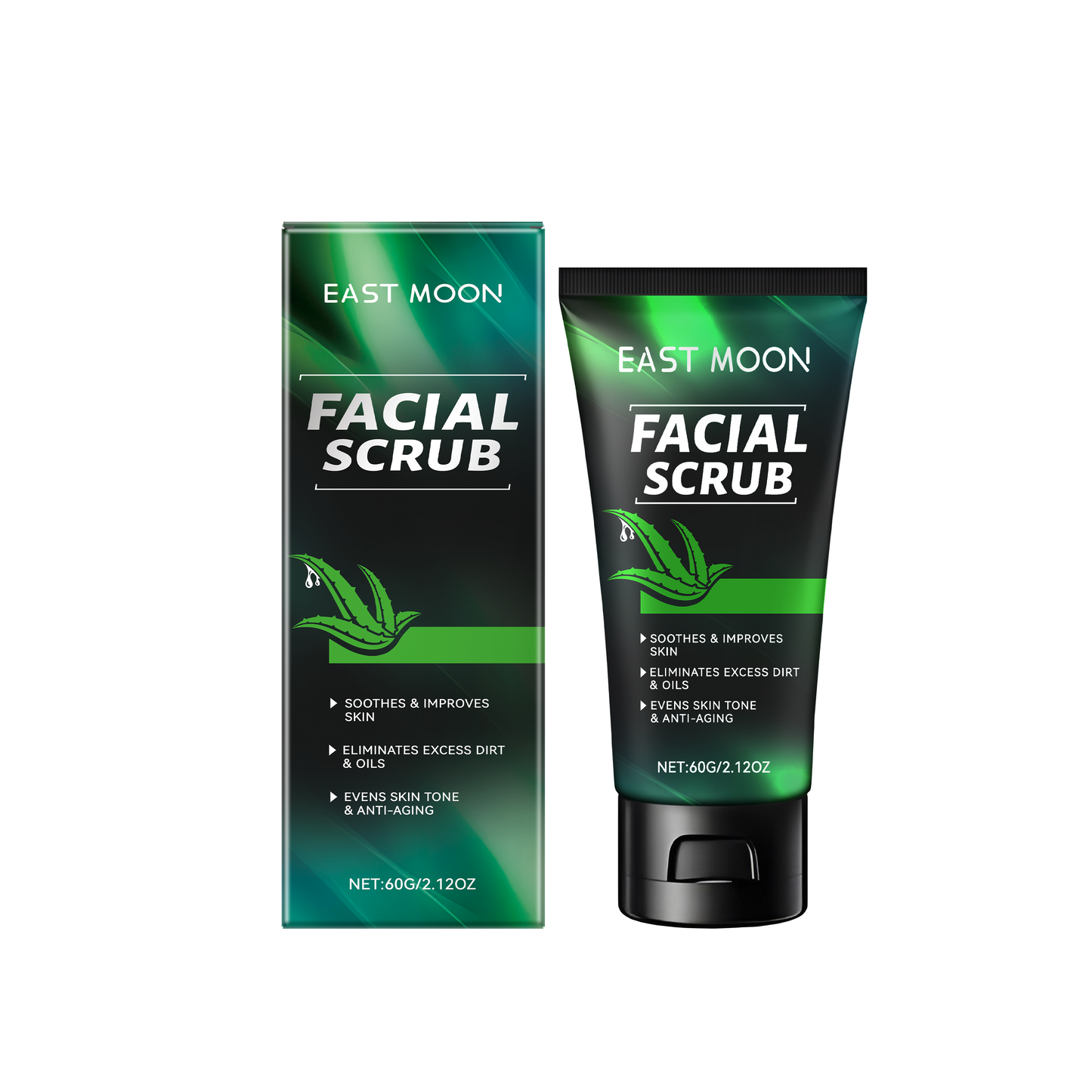 Gentle Exfoliating Facial Scrub - Moisturizing Aloe Vera Face Cleanser