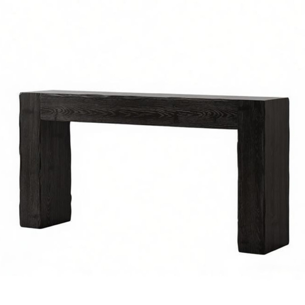 Long Solid Wood Console Table - Rustic Farmhouse Design