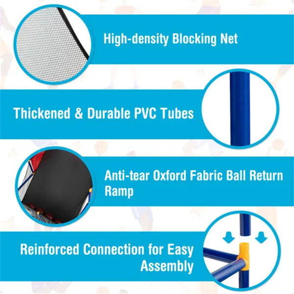 Kids Basketball Arcade Game - Dual Shot with 4 Balls & Pump
