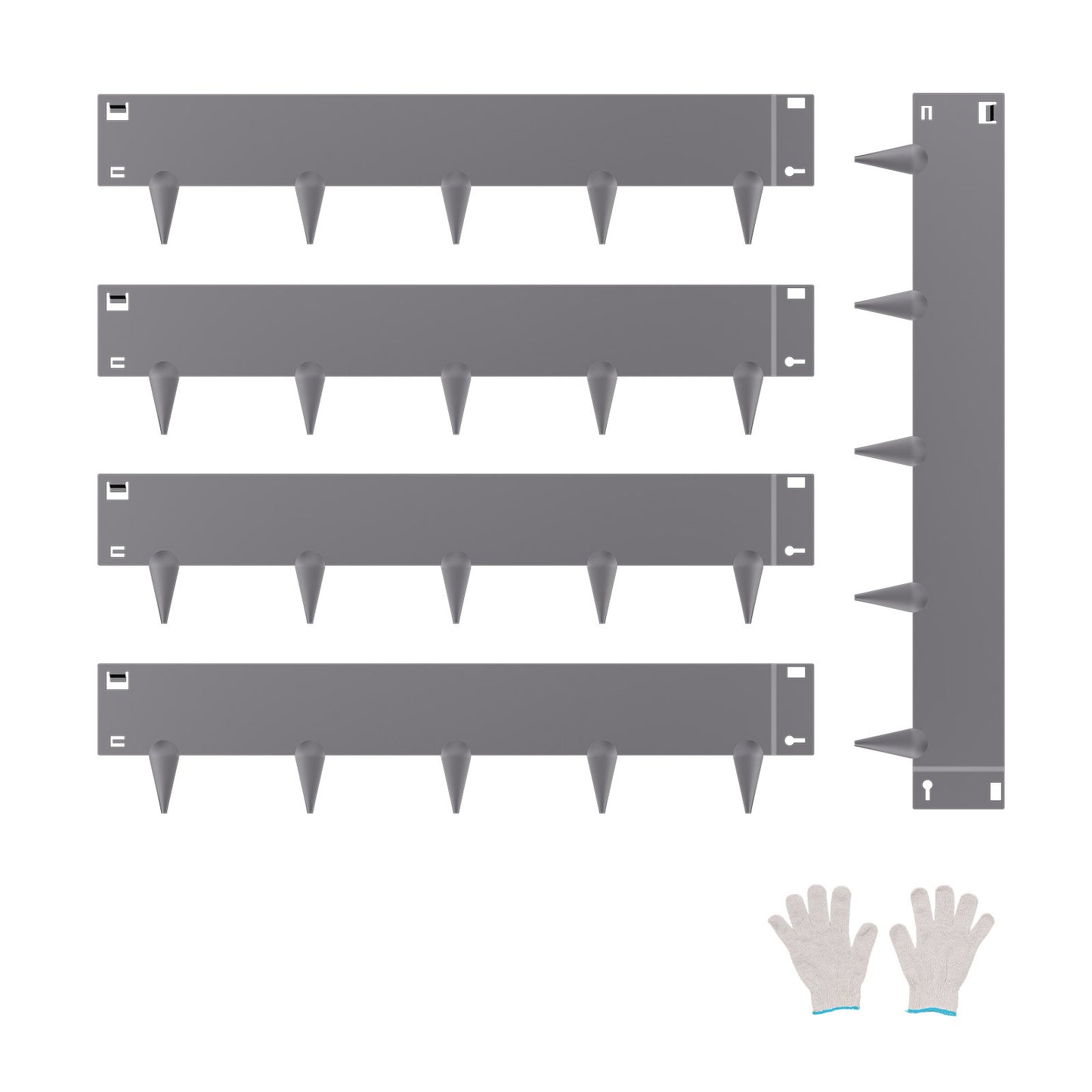 Rust-Resistant Steel Garden Edging 5-Pack 39x5in for Landscape Borders