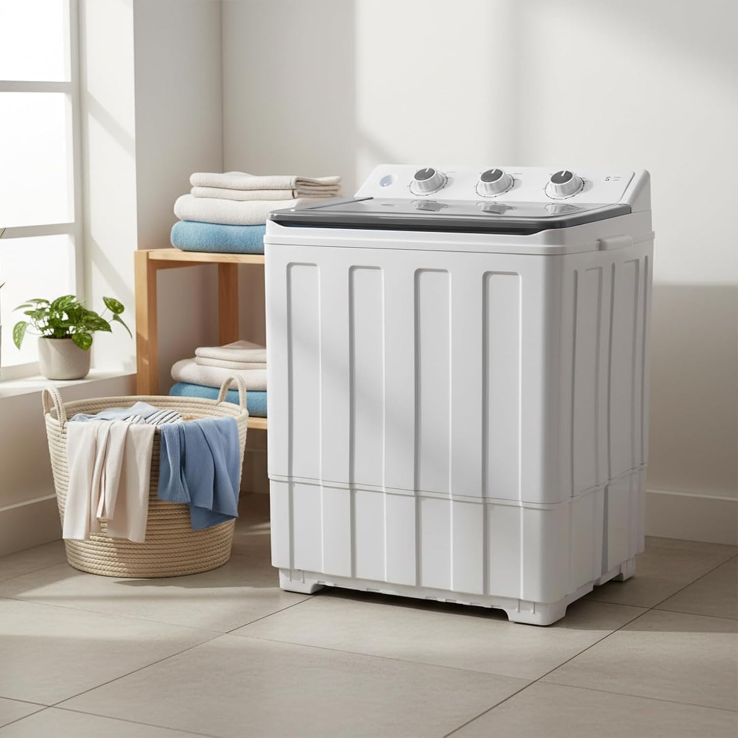 14 lbs Portable Twin Tub Washing Machine - Compact & Efficient