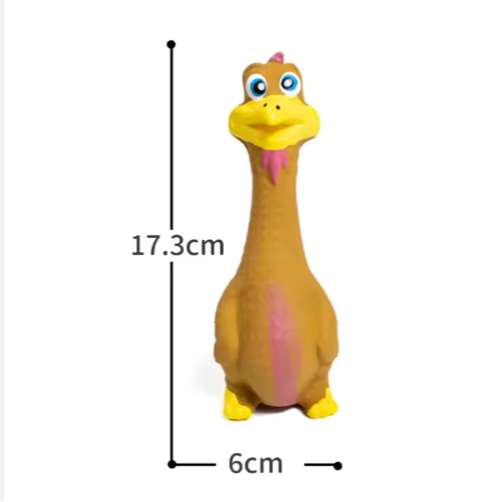 Interactive Latex Dog Chew Toys Squeaky Boredom Buster Duck Shape - Durable & Fun