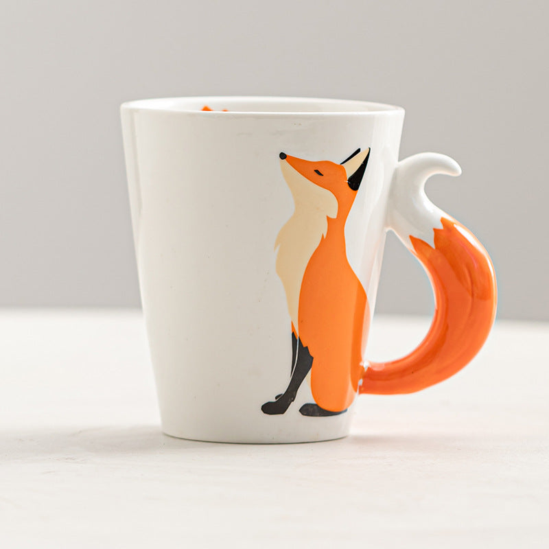 Creative Ceramic Fox Mug - 360ml Unique Kitchen Drinkware - Multiple Colors