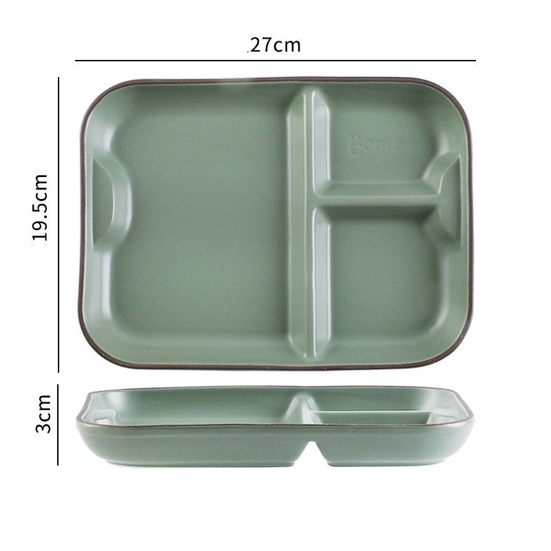 Japanese & Korean Style Ceramic Tableware Set - Dinner Bowls, Plates & Utensils