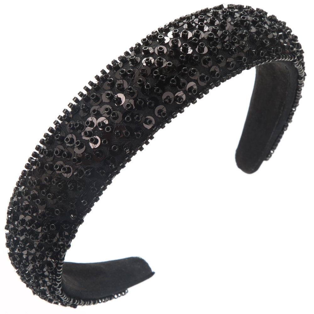 Women's Beaded Crystal Sequined Headband