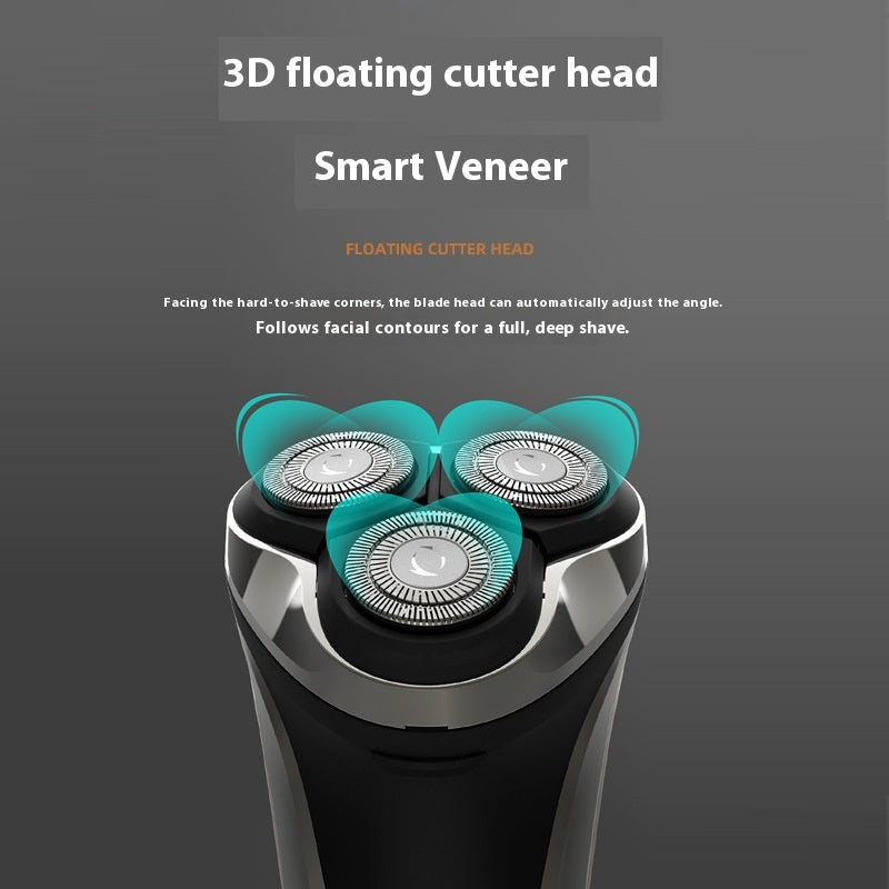 4D Floating Cutter Head Electric Shaver - Rechargeable, Digital Display