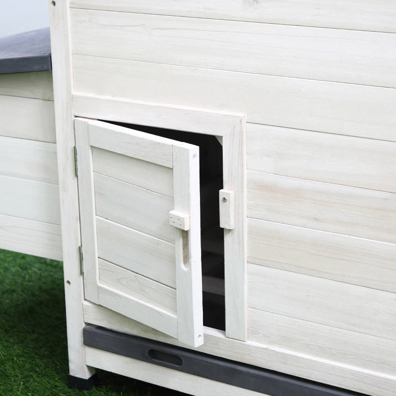 Wooden Chicken Coop with Nesting Box Ramp and Run - Outdoor Poultry Cage