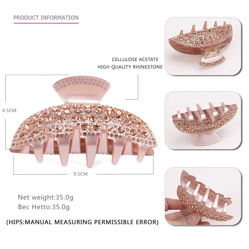 Vintage Rhinestone Cellulose Acetate Barrettes