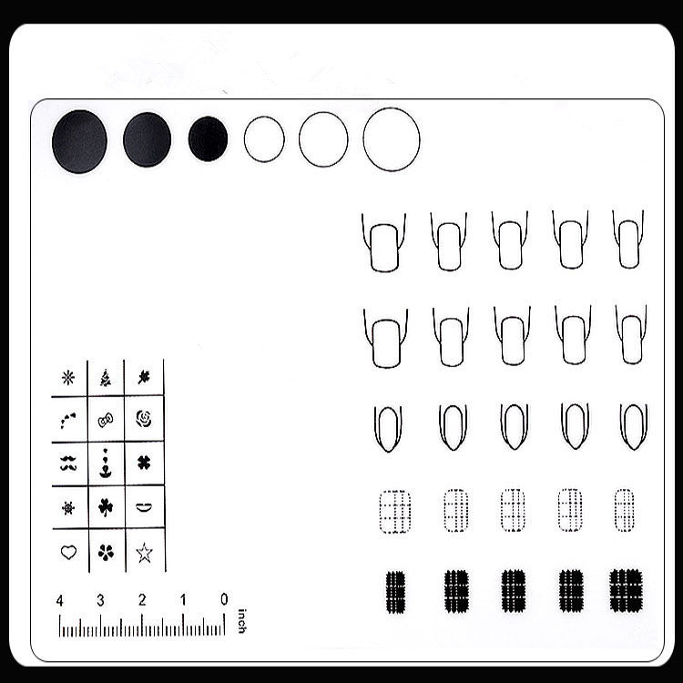 Nail Art Silicone Printing Practice Pad for Beginners DIY Nail Design Equipment
