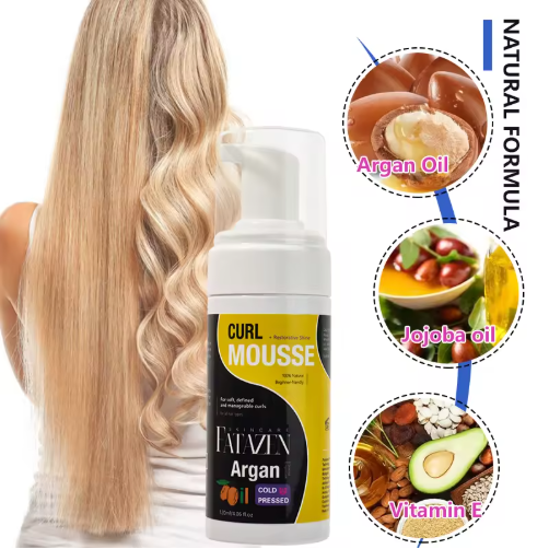 Natural Hair Styling Mousse - Strong Hold & Volumizing - 120ml