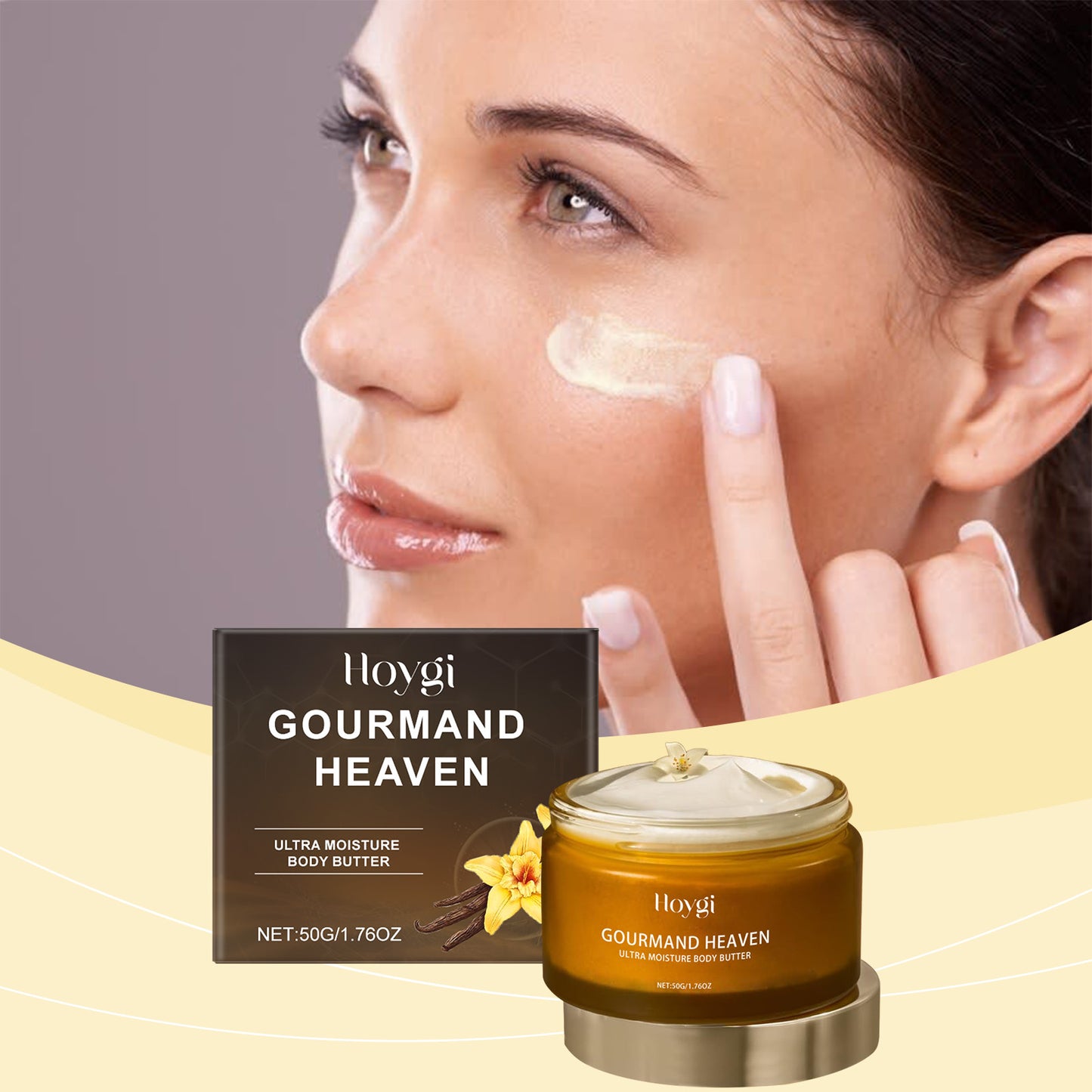Vanilla Body Moisturizer - Deeply Hydrating & Nourishing Skin Cream - 50g