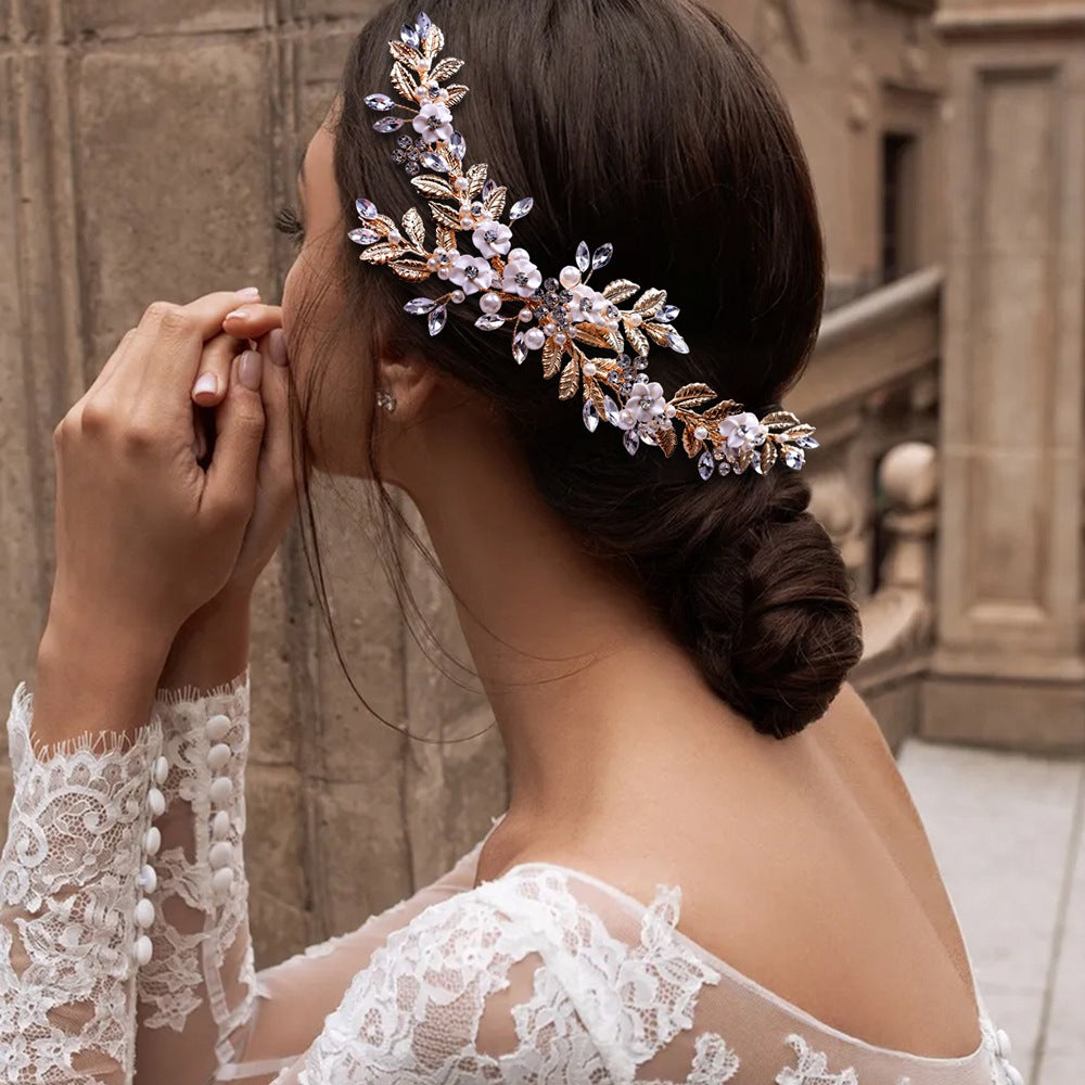 Crystal Hair Comb - 28.5cm Handmade Accessory