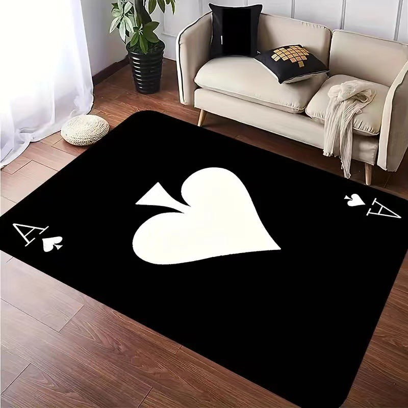 Crystal Velvet Rug - Modern Embossed Square Floor Mat