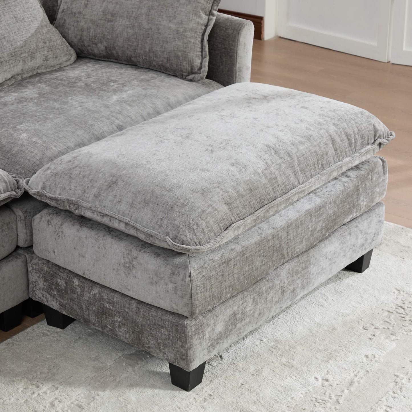 Cloud Sofa Ottoman Only, Modern Sectional Couch, For Living Room