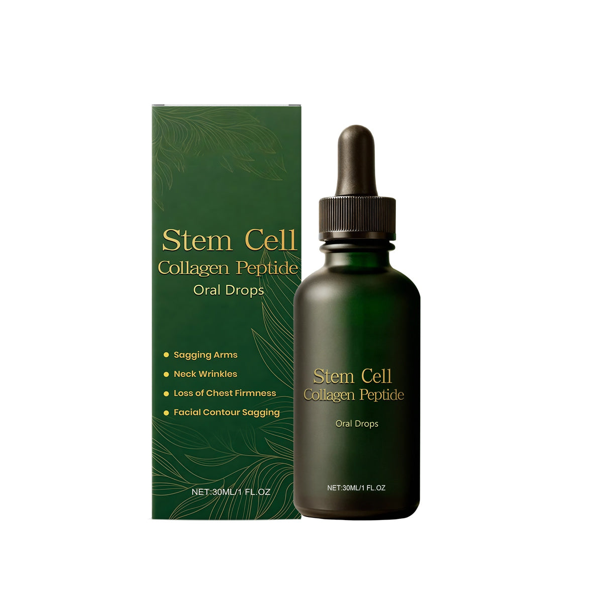 Stem Cell Collagen Peptide Oral Drops - 30ml Anti-Aging Skin Support