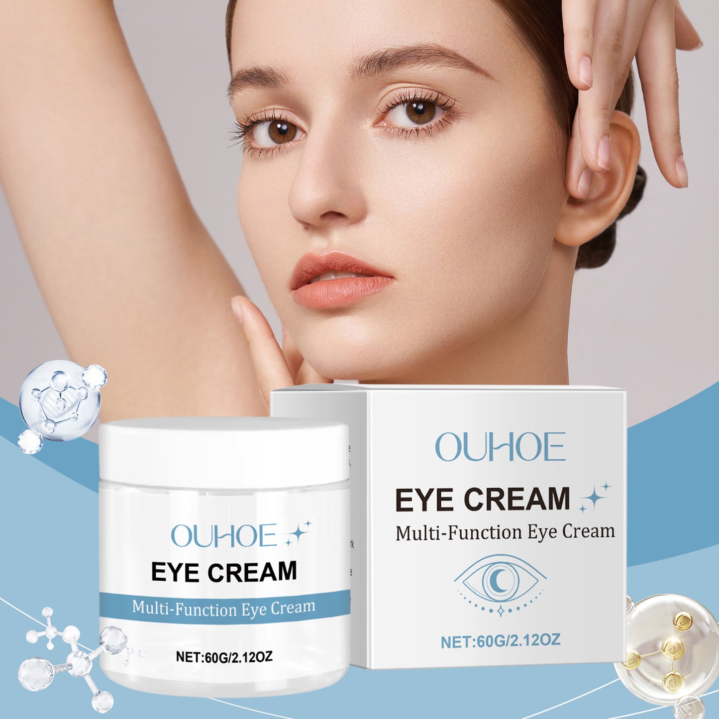 Moisturizing Eye Cream with Collagen & Vitamin C for Dark Circles - 60g