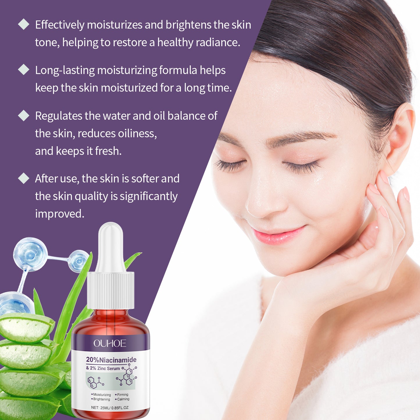 Nicotinamide Anti-Acne Firming Serum - 25ml Moisturizing Facial Treatment