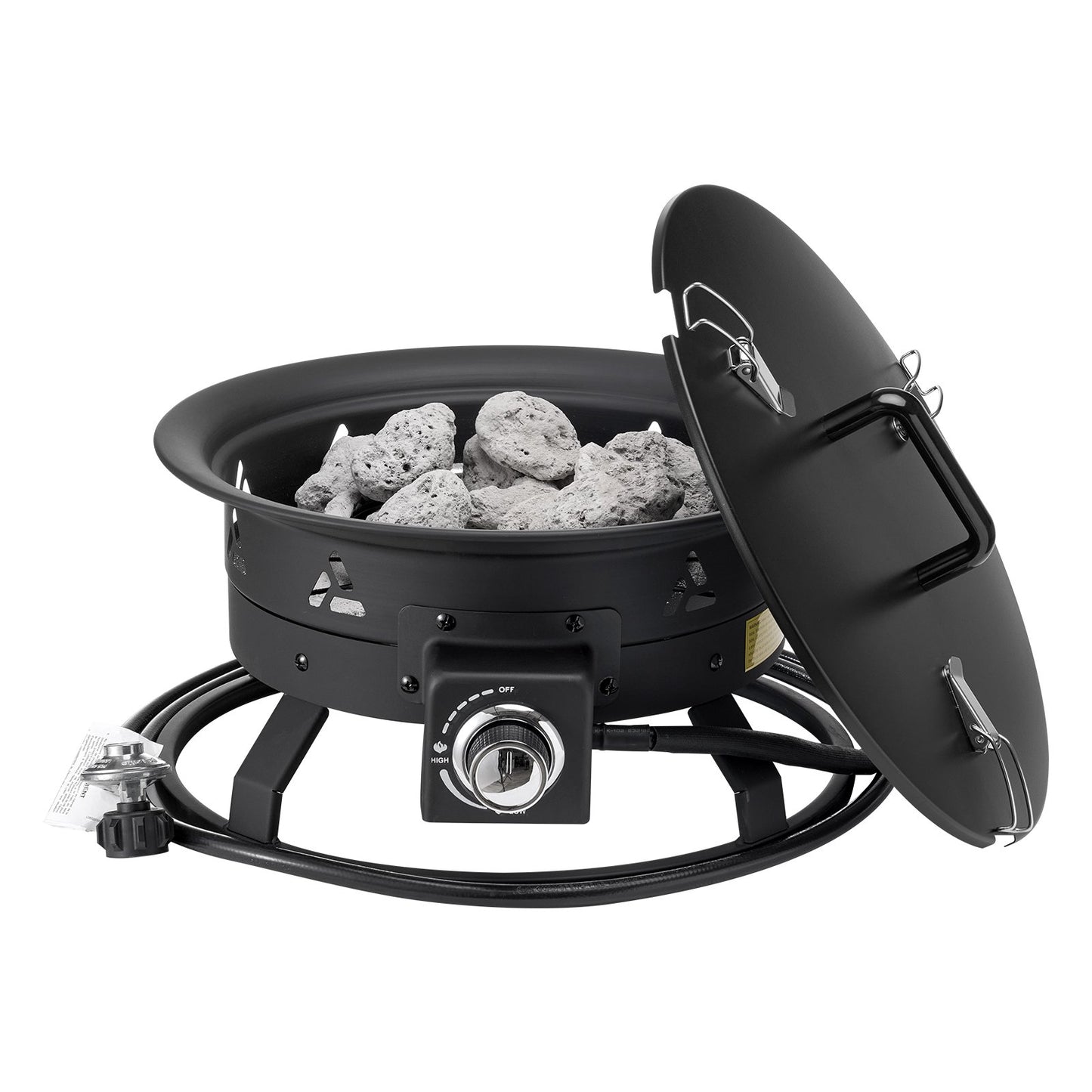Propane Fire Pit 19 Inch Portable Gas Firepit with 58,000 BTU & Adjustable Flame
