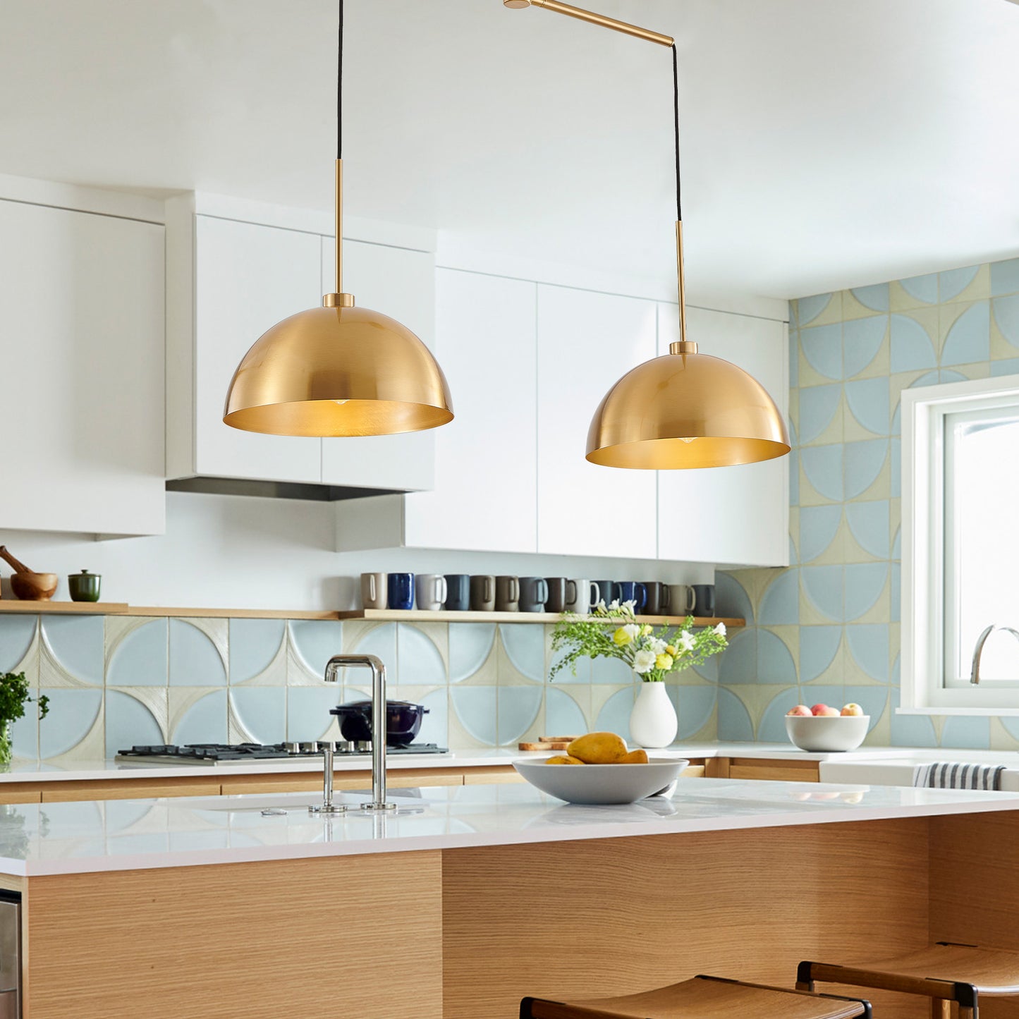 Industrial Modern Double Pendant Light - Adjustable Ceiling Lamp