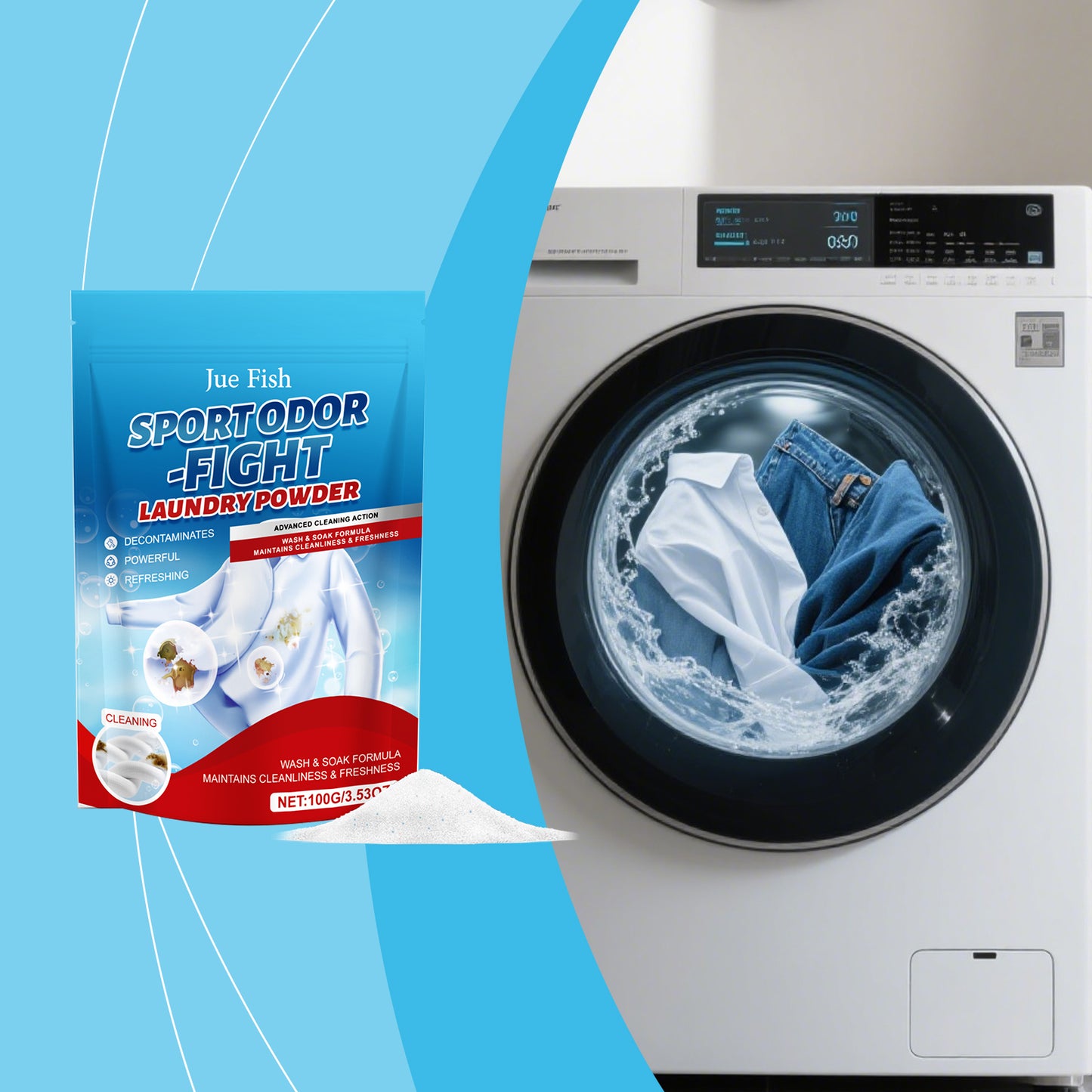 Clothing Stain Remover Powder 100g - Fabric & Garment Cleaner
