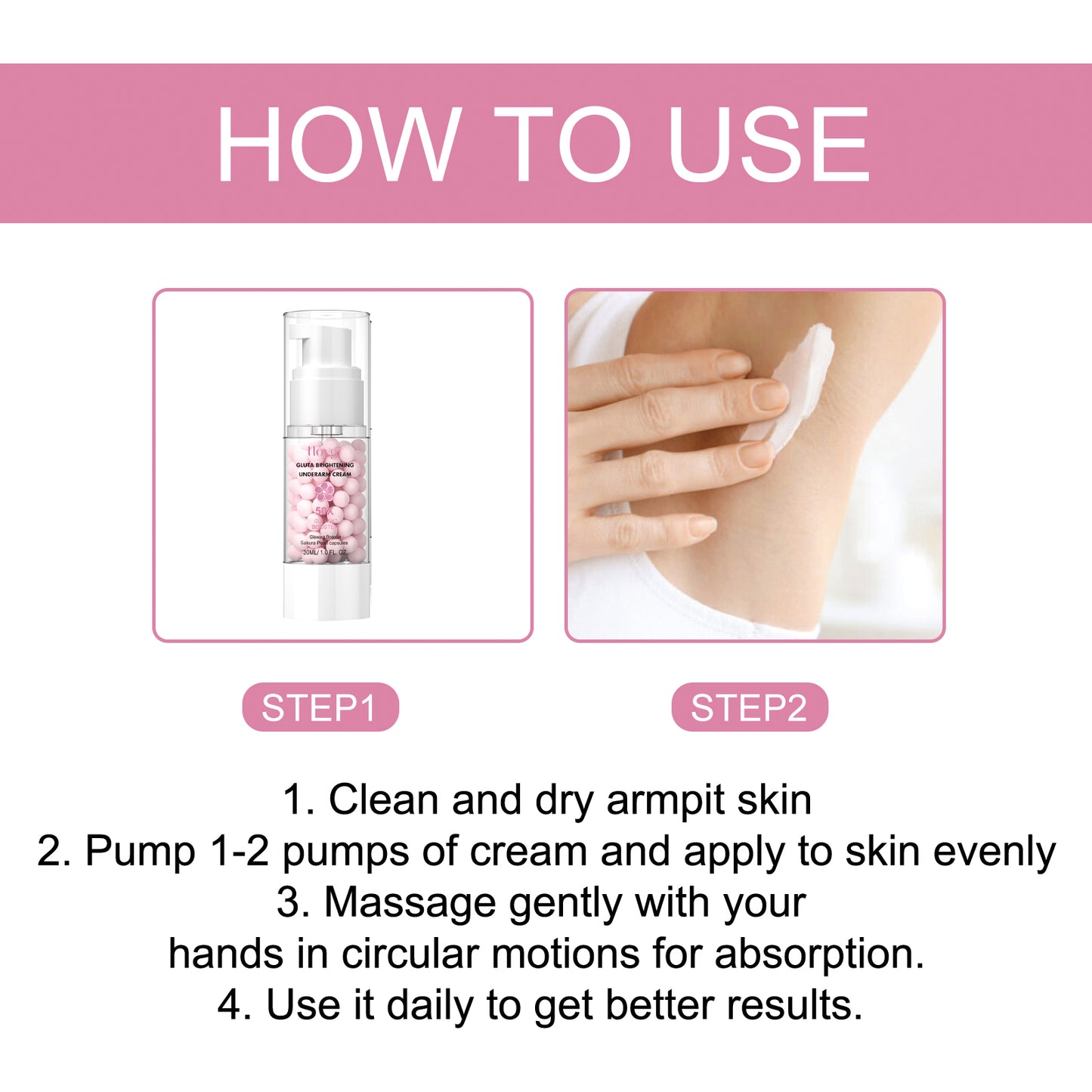 Brightening Underarm Cream - Dark Spot Corrector for Elbows and Knees