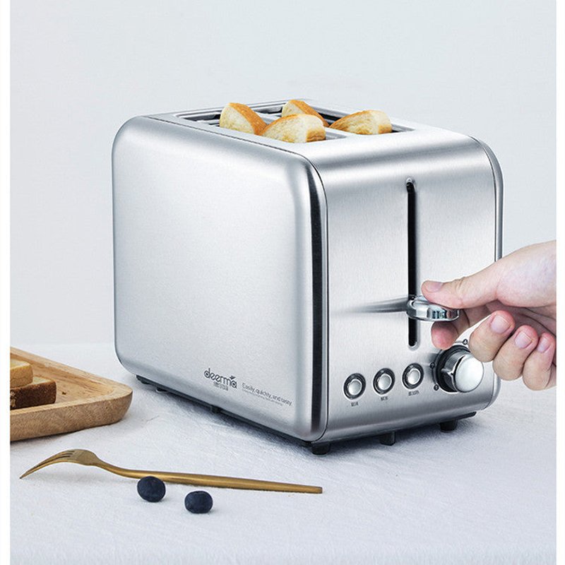 Multi-Functional Breakfast Sandwich Maker with Toaster and Grill - Silver