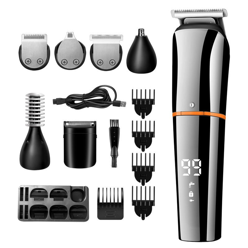 Electric Hair Clipper & Nose Hair Trimmer with Digital Display - Multifunctional Grooming Tool
