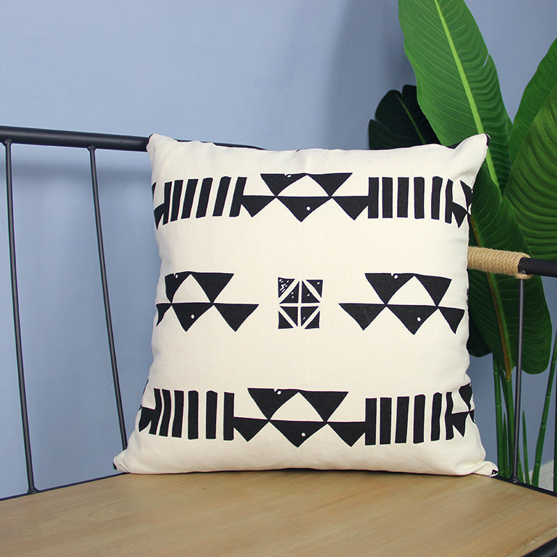 Luxury Geometric PU Leather Throw Pillow Cover - Modern Home Decor