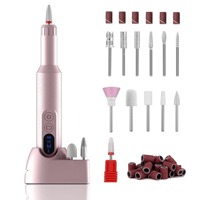 Portable Nail Polishing Machine Electric Nail Enamel Remover 3-Speed USB-C Rechargeable