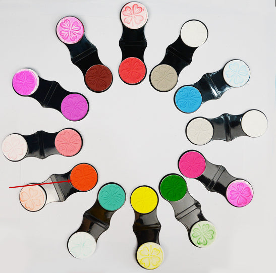 12-Color Hair Highlight Clip Set for Quick Spot Coloring - Matte Finish