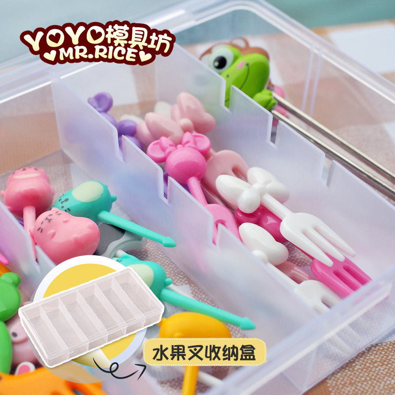 Children's Fruit-Shaped Bento Fork Set - Cute Animal & Character Styles